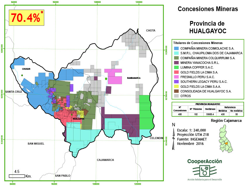 Hualgayoc Titulares De Concesiones Noviembre 2016 Cooperacción