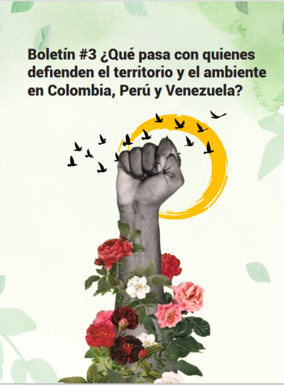 Boletín #3 ¿Qué pasa con quienes defienden el territorio y el ambiente en Colombia, Perú y Venezuela?