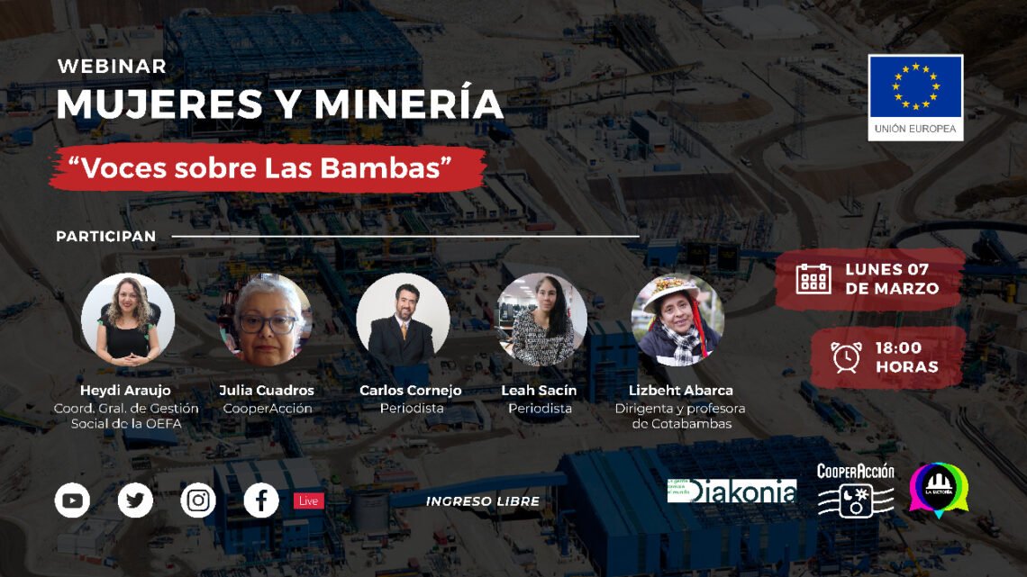 webinar denominado "Mujeres y minería