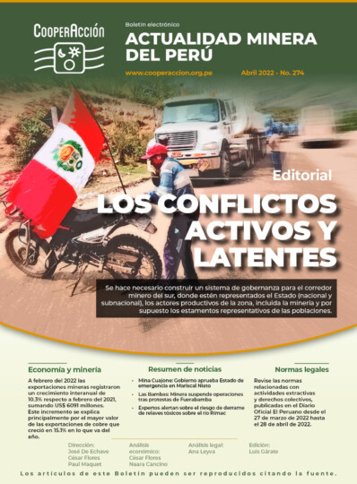 Portada Boletín Actualidad Minera 274