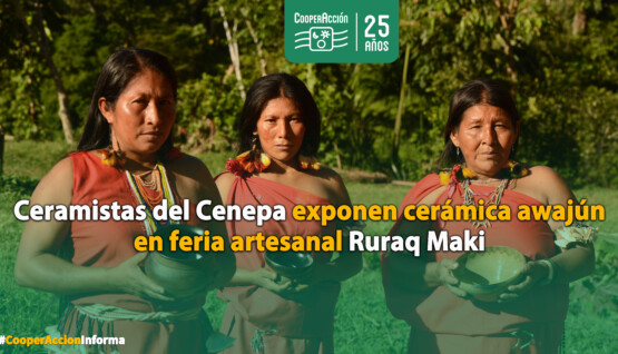 Ceramistas del Cenepa exponen cerámica awajún en feria artesanal Ruraq Maki